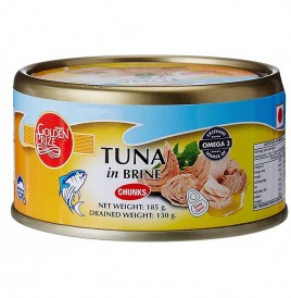 Golden Prize Tuna Chunks In Brine   Tin  185 grams